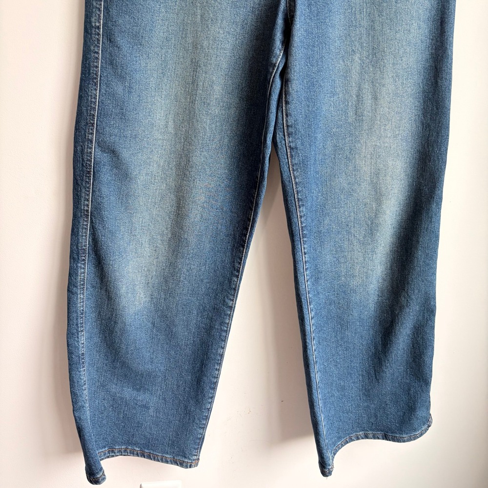 Kühl Kontour Wide Leg Denim Jeans 10 Short Gorpcore Blue Recycled Cotton Stretch - Picture 4 of 10